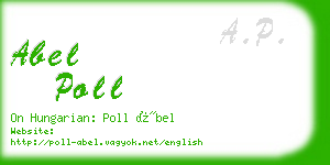 abel poll business card